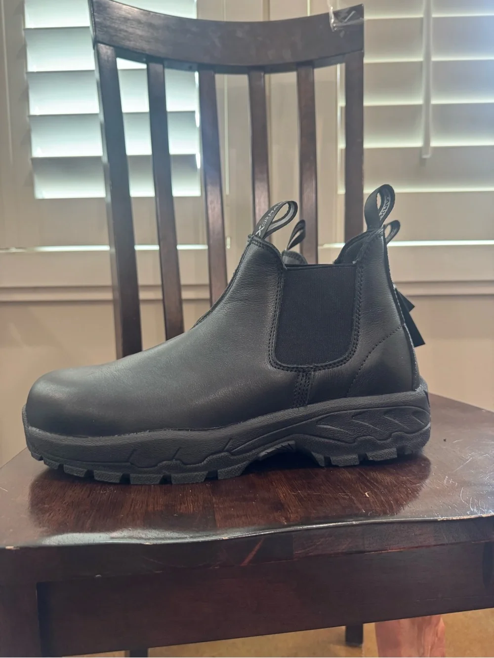 Men's Black Chelsea-Style Chukka Work Boots